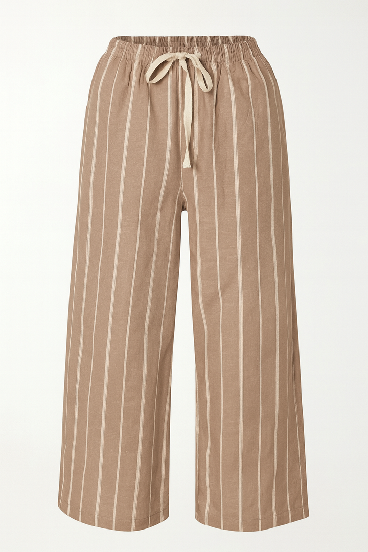 STRIPED PANTS ON WHITE BACKGROUND