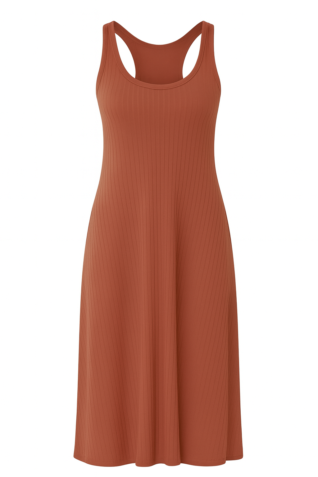 RUST DRESS WITH WHITE BACKGROUND